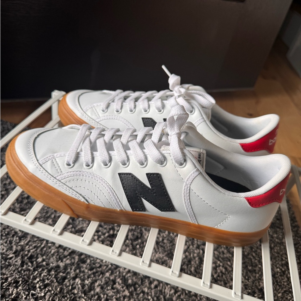 New Balance 212 White & Gum Skate Sneakers